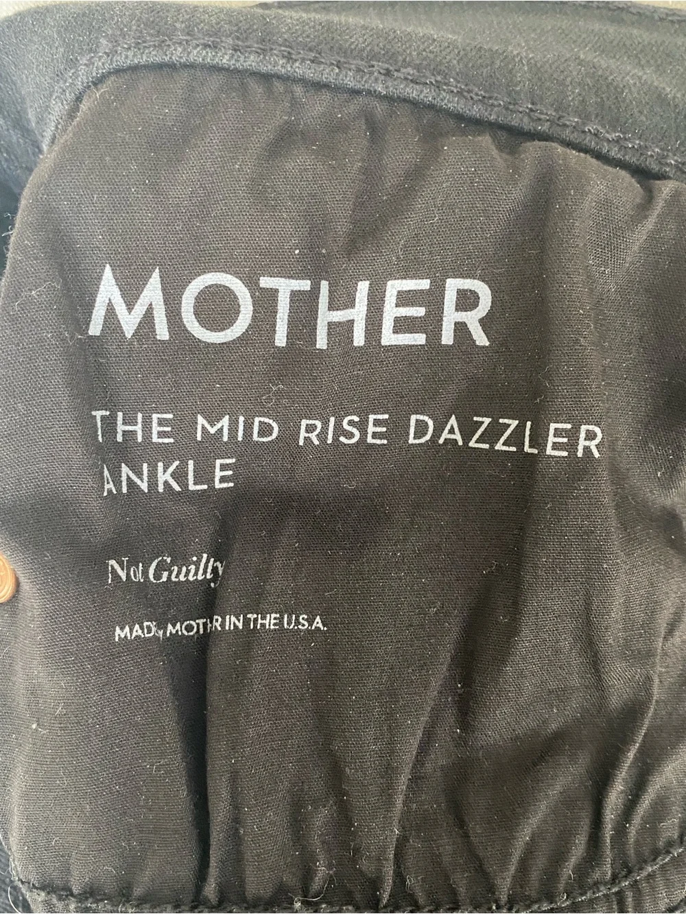 Mother: Denim- Black Mid-Rise Dazzler - Picture 9 of 9
